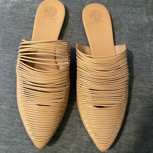 Tory Burch womens mules, color tan, size 10-10.5